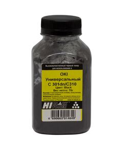 Тонер Hi-Black универсальный для OKI С301dn/C310 чёрный 70 г банка