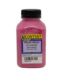 Тонер Content для Ricoh Aficio SP C220/240 пурпурный 90 г банка