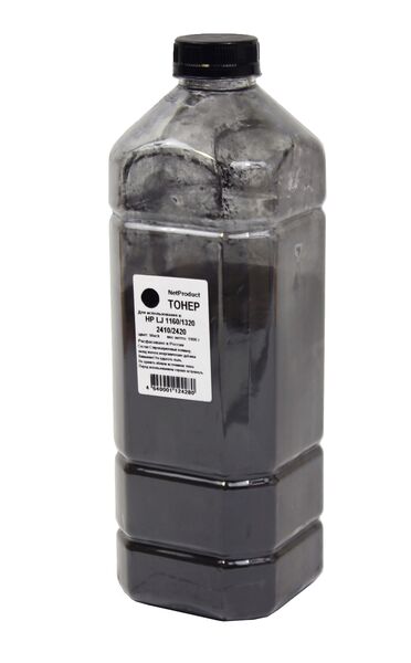 Тонер NetProduct для HP LJ 1160/1320/2410 чёрный 1 кг канистра