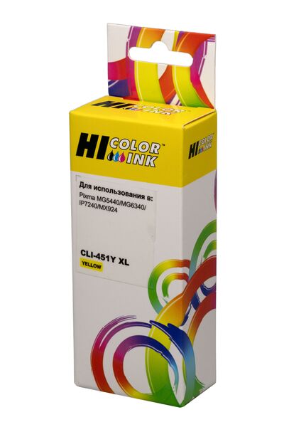 Картридж Canon CLI-451Y XL струйный совместимый HB