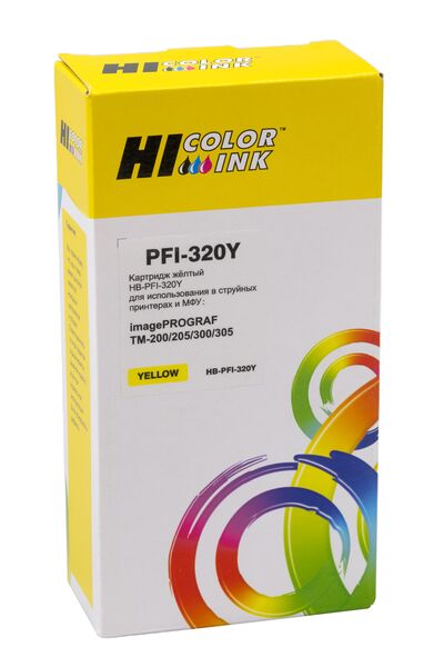 Картридж Canon PFI-320 струйный совместимый HB Yellow