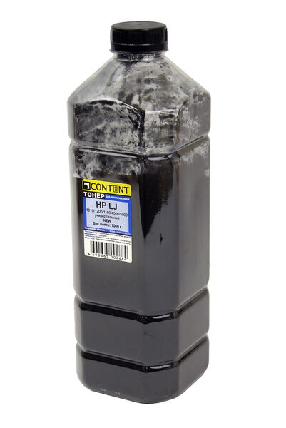 Тонер Content универсальный для HP LJ 1010/1200/1160 чёрный 1 кг канистра