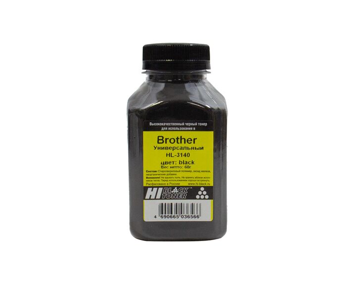 Тонер Hi-Black универсальный для Brother HL-3140 чёрный 60 г банка